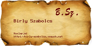 Birly Szabolcs névjegykártya